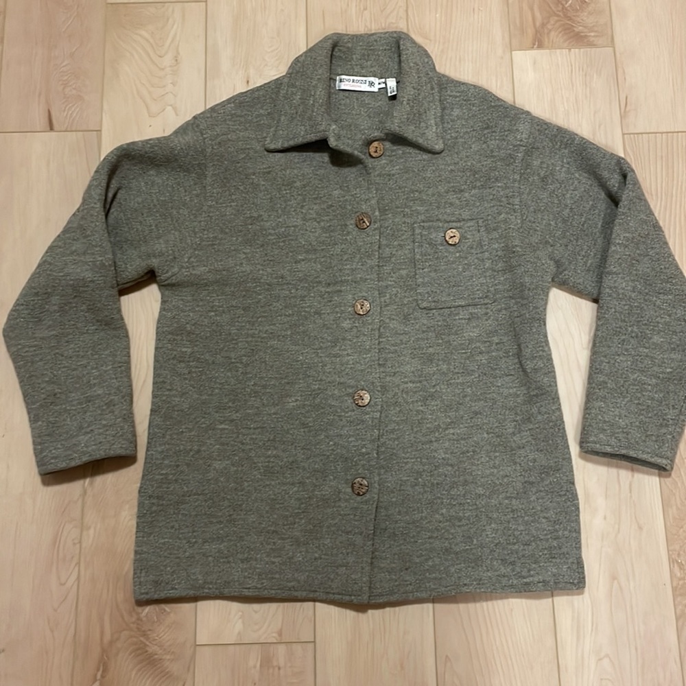 Vintage Rino Rossi Grey 100% Wool Shacket, sz M